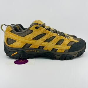 Merrell Men's Moab 2 Vent Gold Leather Outdoor Hiking Shoes J033351 Size 11